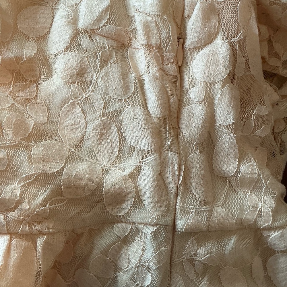 Free People Blush Floral Lace Fit & Flare Dress Size 2 Taylor Swift Worn Style - Picture 9 of 12